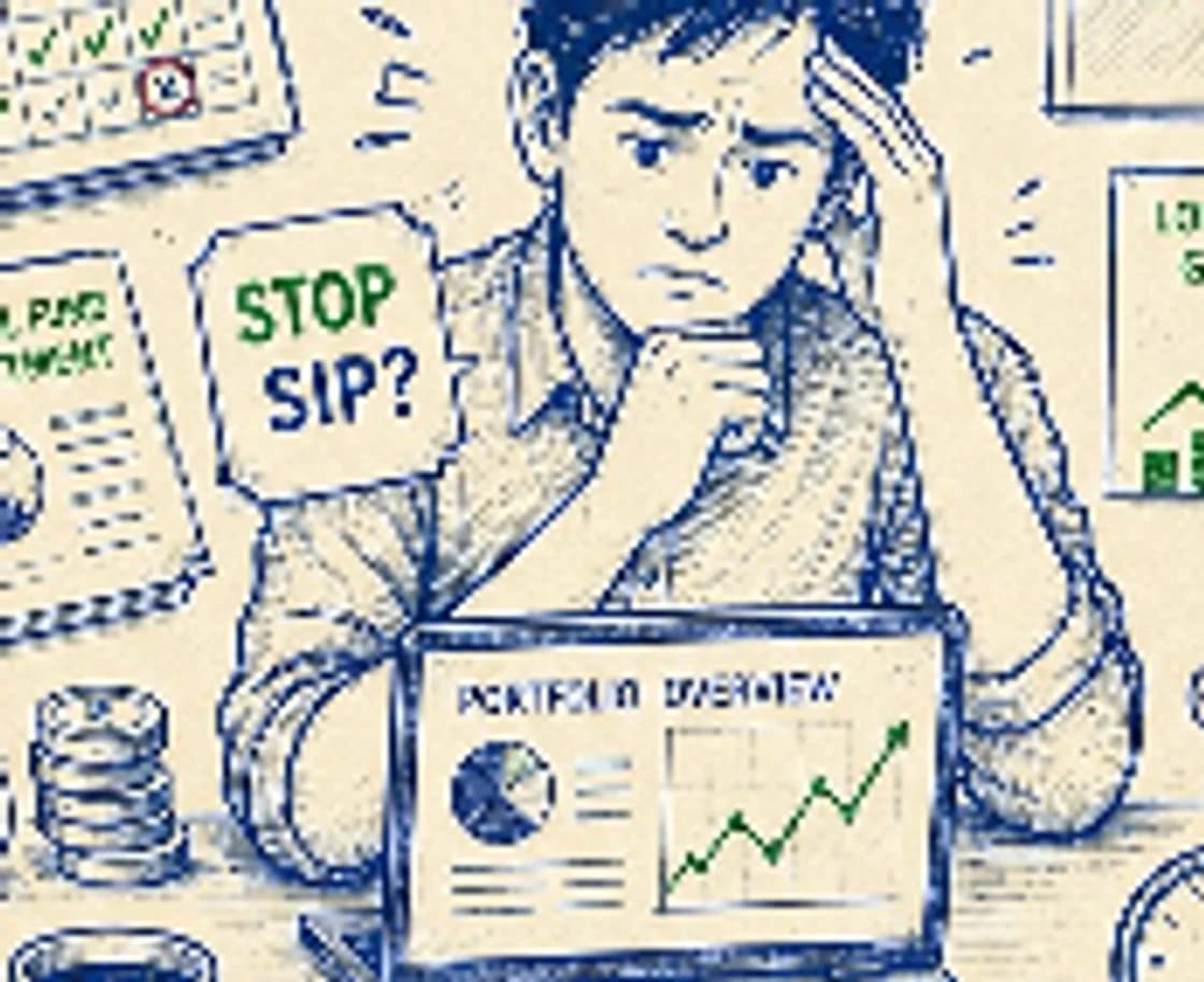 An investor at a desk, reading the numbers